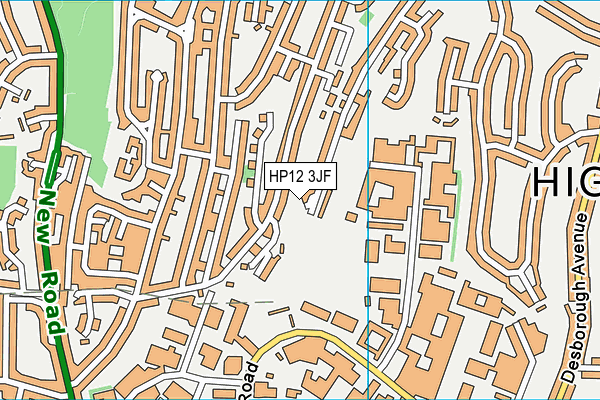HP12 3JF map - OS VectorMap District (Ordnance Survey)