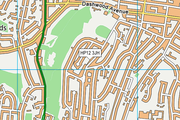 HP12 3JH map - OS VectorMap District (Ordnance Survey)