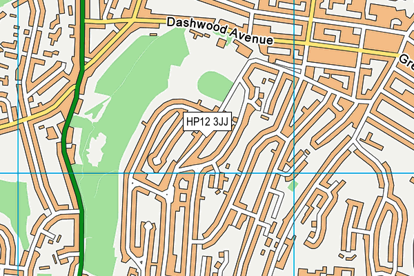 HP12 3JJ map - OS VectorMap District (Ordnance Survey)