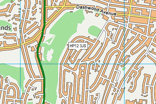 HP12 3JS map - OS VectorMap District (Ordnance Survey)