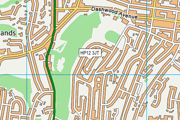 HP12 3JT map - OS VectorMap District (Ordnance Survey)