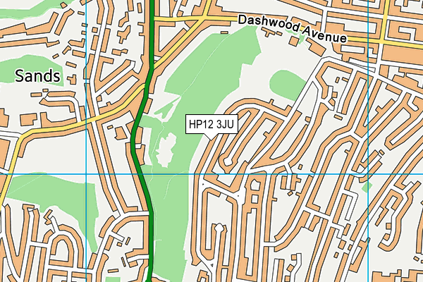 HP12 3JU map - OS VectorMap District (Ordnance Survey)