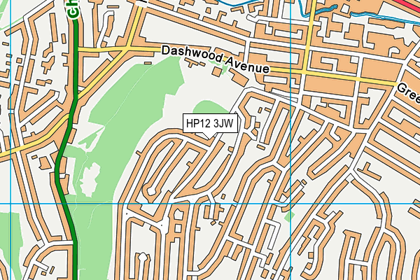 HP12 3JW map - OS VectorMap District (Ordnance Survey)