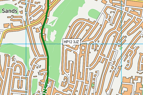HP12 3JZ map - OS VectorMap District (Ordnance Survey)