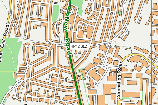 HP12 3LZ map - OS VectorMap District (Ordnance Survey)