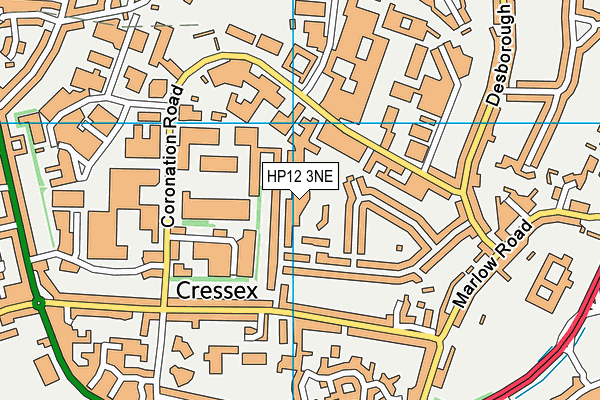 HP12 3NE map - OS VectorMap District (Ordnance Survey)