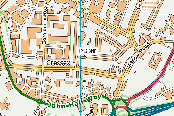 HP12 3NF map - OS VectorMap District (Ordnance Survey)