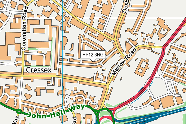 HP12 3NG map - OS VectorMap District (Ordnance Survey)