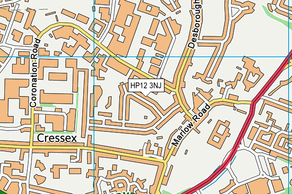 HP12 3NJ map - OS VectorMap District (Ordnance Survey)