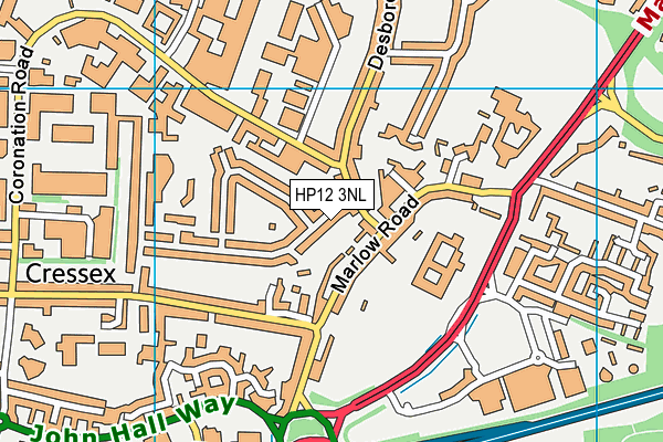 HP12 3NL map - OS VectorMap District (Ordnance Survey)