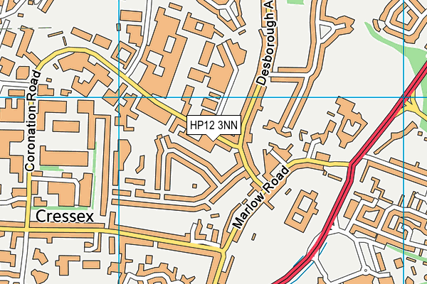 HP12 3NN map - OS VectorMap District (Ordnance Survey)