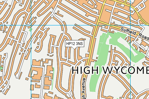 HP12 3NS map - OS VectorMap District (Ordnance Survey)