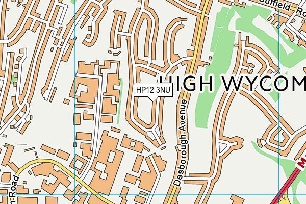 HP12 3NU map - OS VectorMap District (Ordnance Survey)