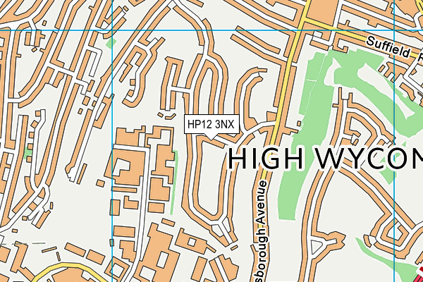 HP12 3NX map - OS VectorMap District (Ordnance Survey)