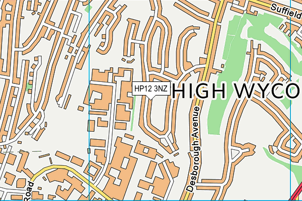 HP12 3NZ map - OS VectorMap District (Ordnance Survey)