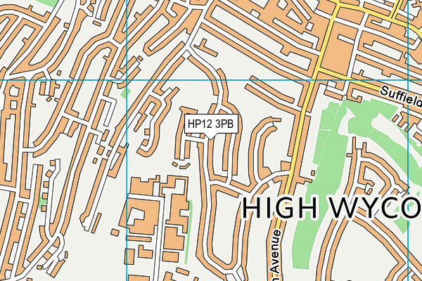 HP12 3PB map - OS VectorMap District (Ordnance Survey)