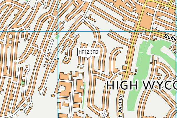 HP12 3PD map - OS VectorMap District (Ordnance Survey)