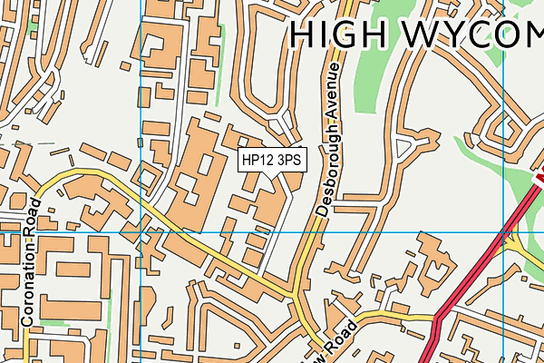 HP12 3PS map - OS VectorMap District (Ordnance Survey)