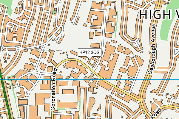 HP12 3QS map - OS VectorMap District (Ordnance Survey)