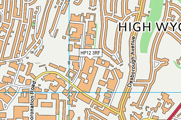 HP12 3RF map - OS VectorMap District (Ordnance Survey)