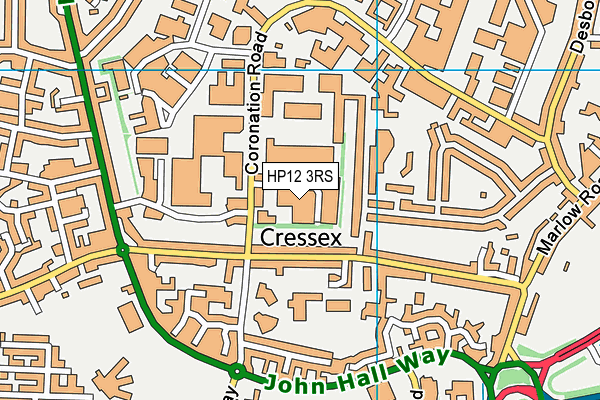 HP12 3RS map - OS VectorMap District (Ordnance Survey)