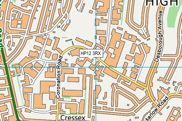 HP12 3RX map - OS VectorMap District (Ordnance Survey)