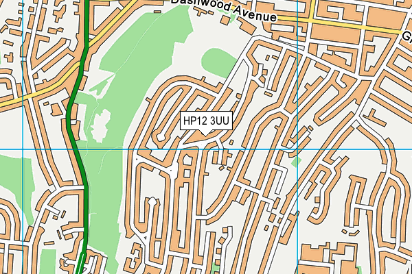 HP12 3UU map - OS VectorMap District (Ordnance Survey)