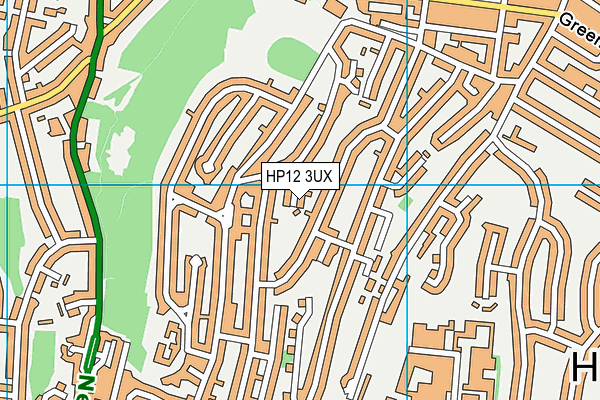 HP12 3UX map - OS VectorMap District (Ordnance Survey)