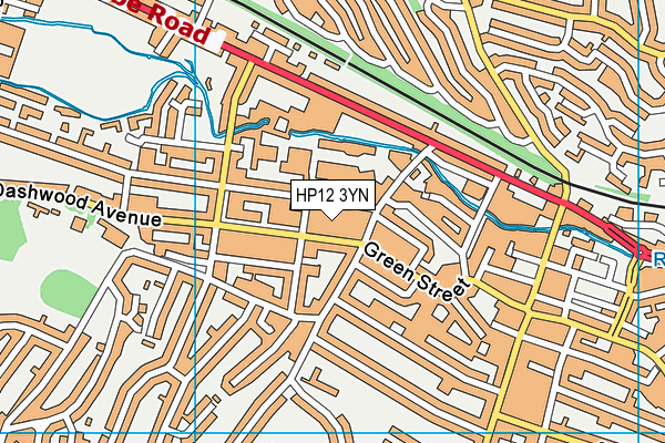 HP12 3YN map - OS VectorMap District (Ordnance Survey)