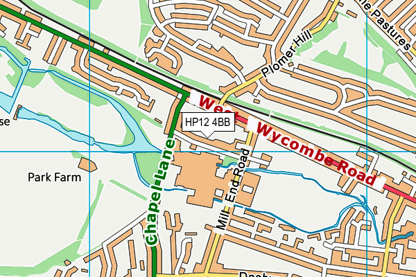 HP12 4BB map - OS VectorMap District (Ordnance Survey)