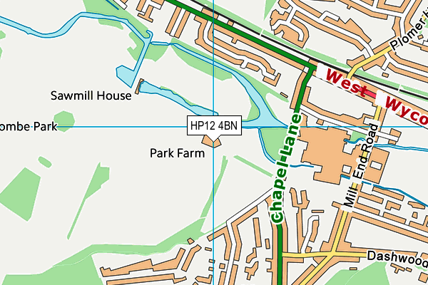 HP12 4BN map - OS VectorMap District (Ordnance Survey)