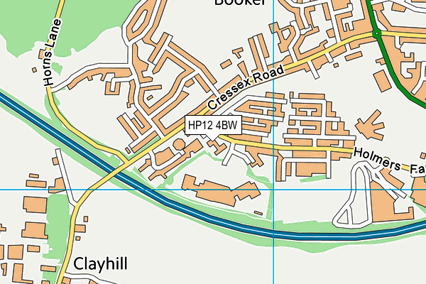 HP12 4BW map - OS VectorMap District (Ordnance Survey)