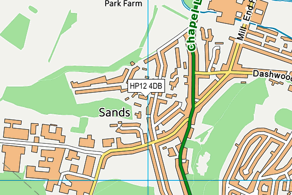 HP12 4DB map - OS VectorMap District (Ordnance Survey)