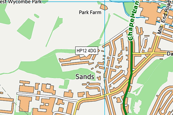 HP12 4DG map - OS VectorMap District (Ordnance Survey)