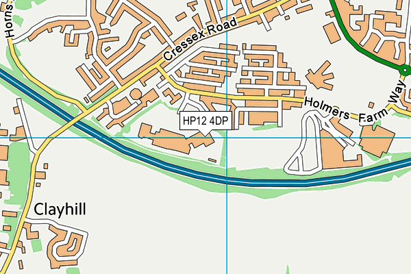 HP12 4DP map - OS VectorMap District (Ordnance Survey)