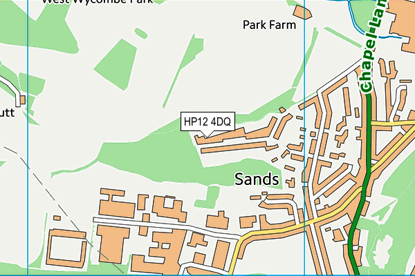 HP12 4DQ map - OS VectorMap District (Ordnance Survey)