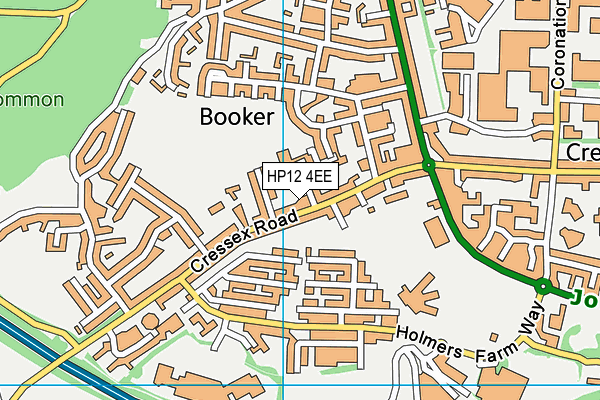 HP12 4EE map - OS VectorMap District (Ordnance Survey)