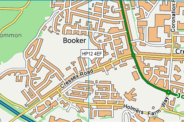 HP12 4EF map - OS VectorMap District (Ordnance Survey)