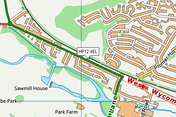 HP12 4EL map - OS VectorMap District (Ordnance Survey)