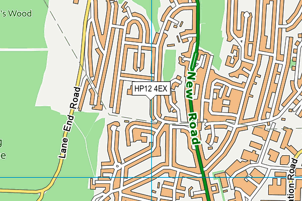 HP12 4EX map - OS VectorMap District (Ordnance Survey)