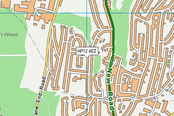 HP12 4EZ map - OS VectorMap District (Ordnance Survey)