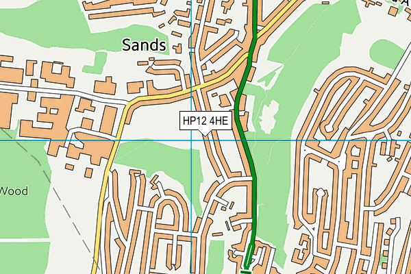 HP12 4HE map - OS VectorMap District (Ordnance Survey)