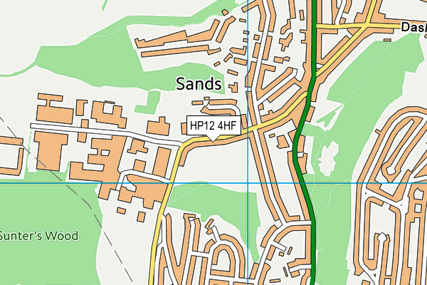 HP12 4HF map - OS VectorMap District (Ordnance Survey)