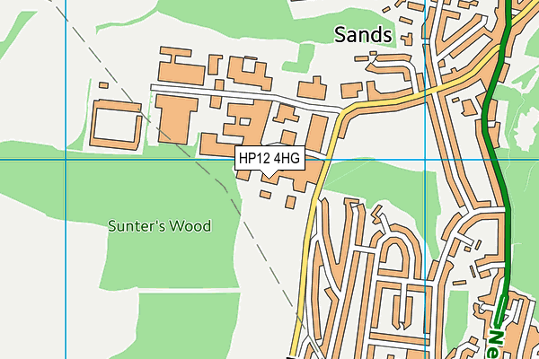 HP12 4HG map - OS VectorMap District (Ordnance Survey)