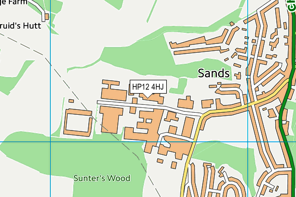 Wycombe Wanderers Fc (Adams Park) map (HP12 4HJ) - OS VectorMap District (Ordnance Survey)
