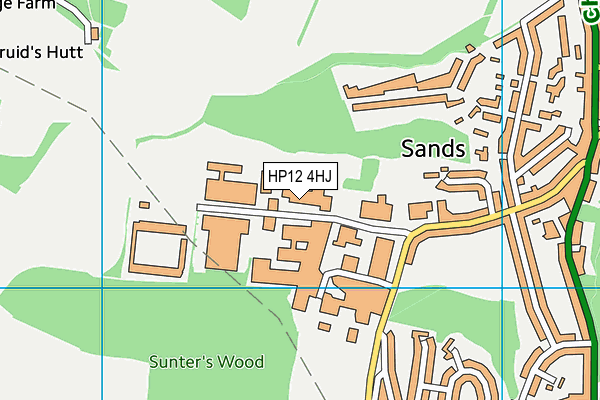 HP12 4HJ map - OS VectorMap District (Ordnance Survey)