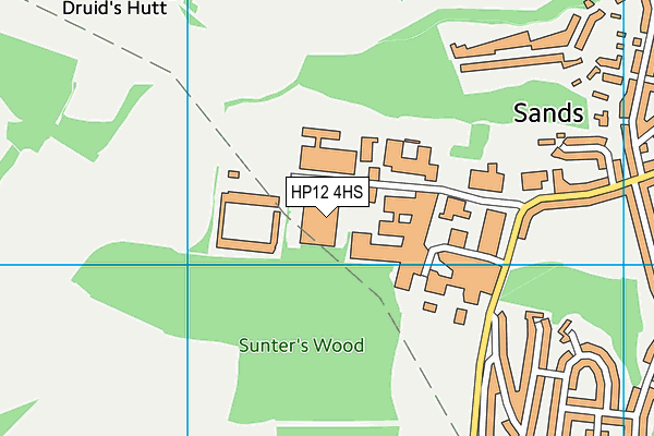 HP12 4HS map - OS VectorMap District (Ordnance Survey)