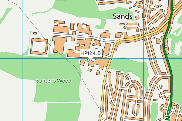 HP12 4JD map - OS VectorMap District (Ordnance Survey)