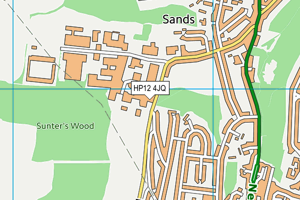 HP12 4JQ map - OS VectorMap District (Ordnance Survey)