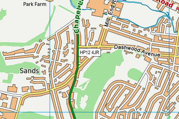 HP12 4JR map - OS VectorMap District (Ordnance Survey)